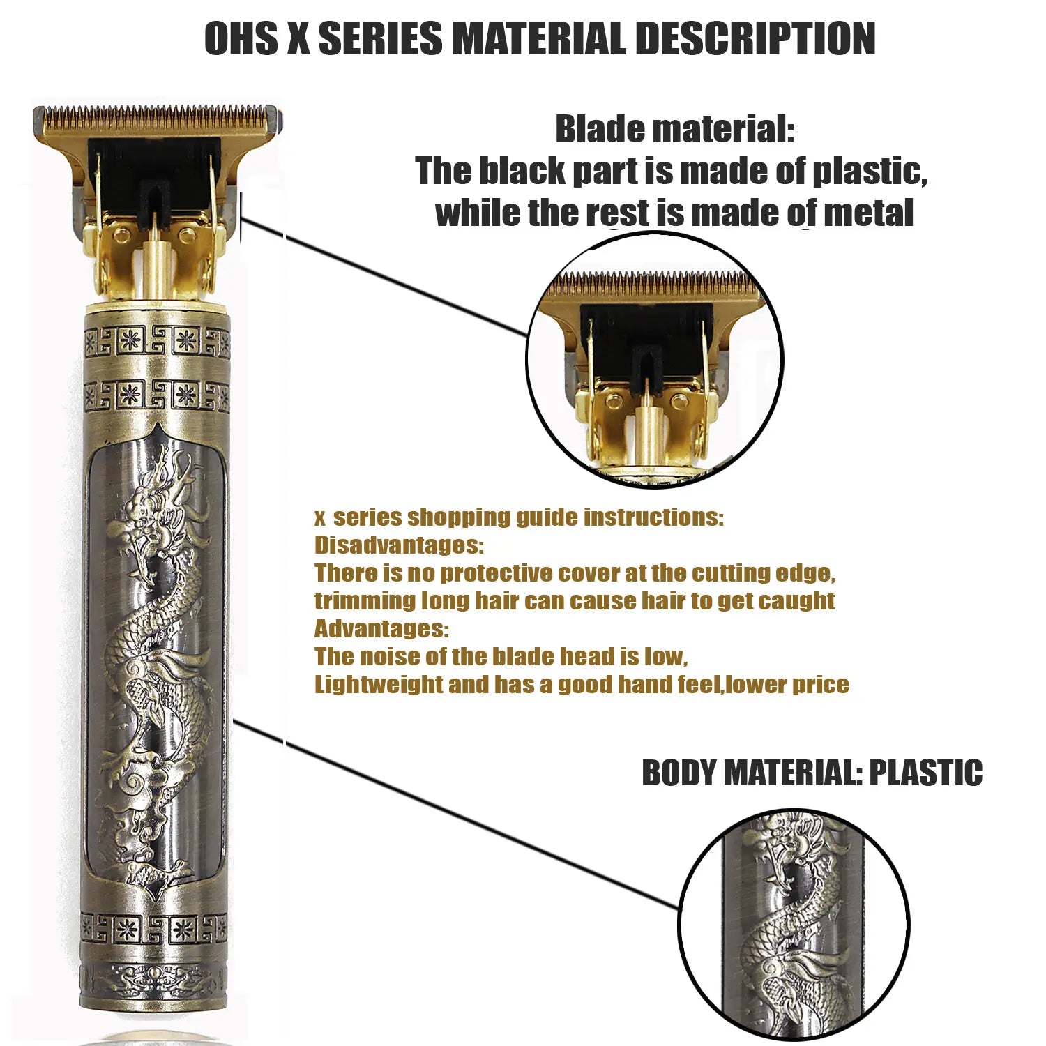 Reparasjons- og trimmemaskin for skjegg, barbering og kroppshår, elektrisk klippemaskin for menn, hårklipper 0 mm, barbermaskin