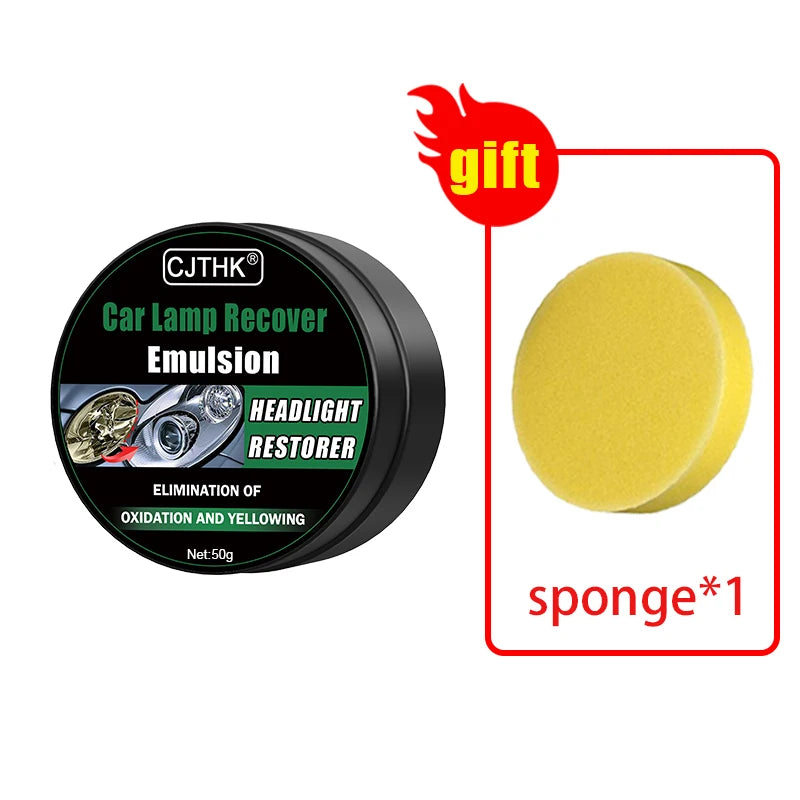 Sett for restaurering av billykter – Poleringssett for frontlykter, fjerner riper, reparasjon og rengjøringspasta, fjerner oksidasjon, poleringsvæske for lykter