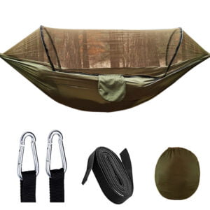 Camping-pole-hammock-Swing-automatic-opening-mosquito-net-hammock-Outdoor-camping-anti-rollover-nylon-hammock